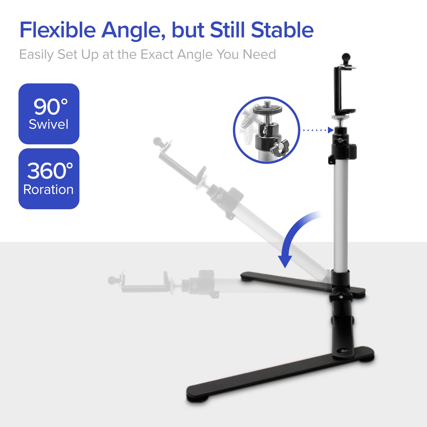 Lightweight Table Top Tripod for DSLR Camera & Smartphone - Compact Portable Stand for Photography & Video Recording - Perfect for Vlogging, Live Streaming & Home Studio Setup (Model AGG1184)
