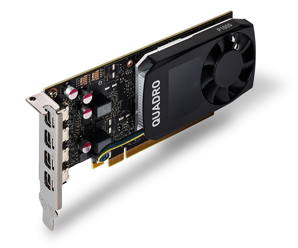 HP 1ME01AT Quadro P1000 4GB GDDR5 Professional Graphics Card for CAD, 3D Modeling & Video Editing - Workstation GPU for Designers & Engineers