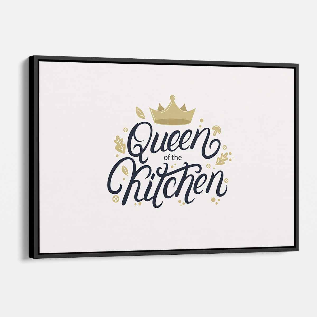 White Queen of the Kitchen Wall Art Canvas Print - Elegant Home Decor for Kitchen, Dining Room & Cafe - Perfect for Farmhouse, Vintage & Modern Interior Design