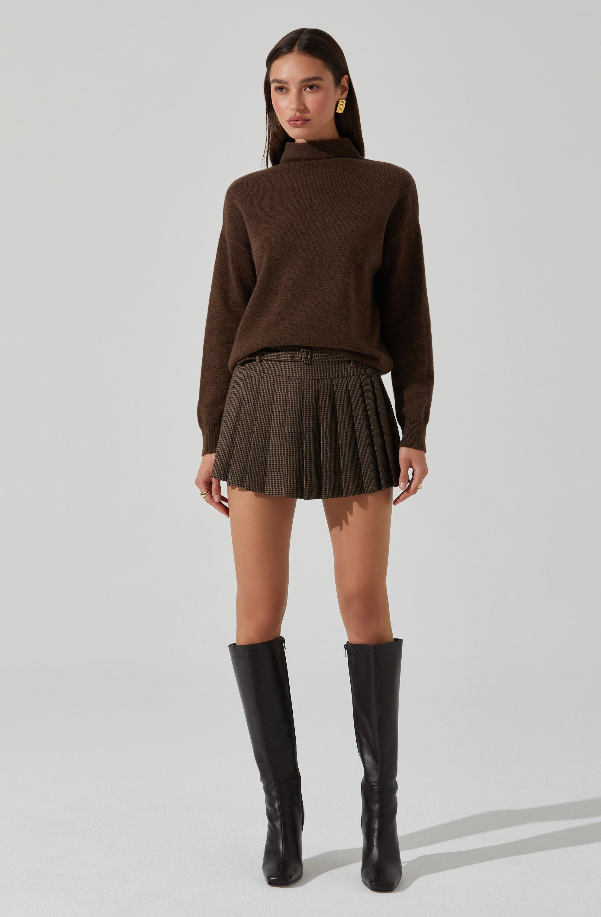 Adley Mock Neck Wool Sweater for Women - Soft Winter Pullover Knit Top for Casual & Office Wear | Cozy Fall & Winter Fashion