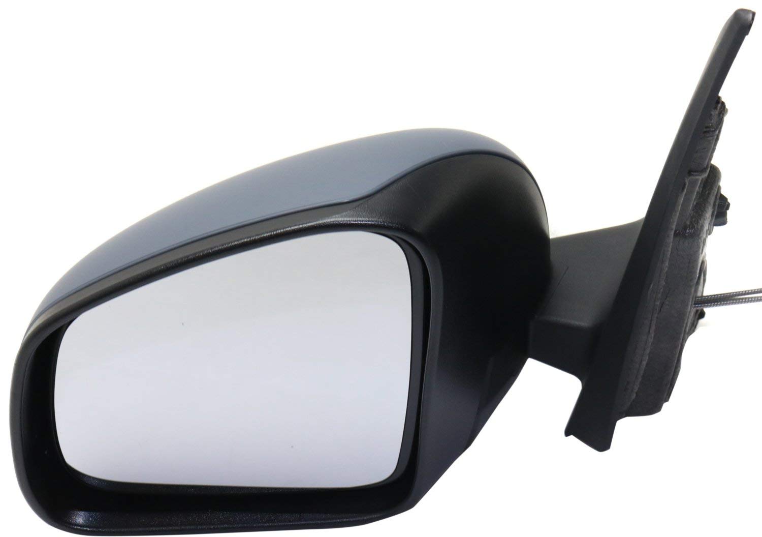 Kool Vue Driver Side Non-Electric Mirror Replacement for Smart Fortwo 2016-2018 - Paintable Black Manual Mirror - Perfect for City Driving & Parking Assistance