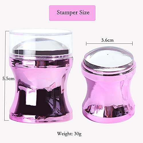 French Tip Nail Stamp Kit - Fast & Accurate Jelly Stamper for French Manicure & Nail Art Design - Perfect for Salon, Home DIY & Professional Nail Artists