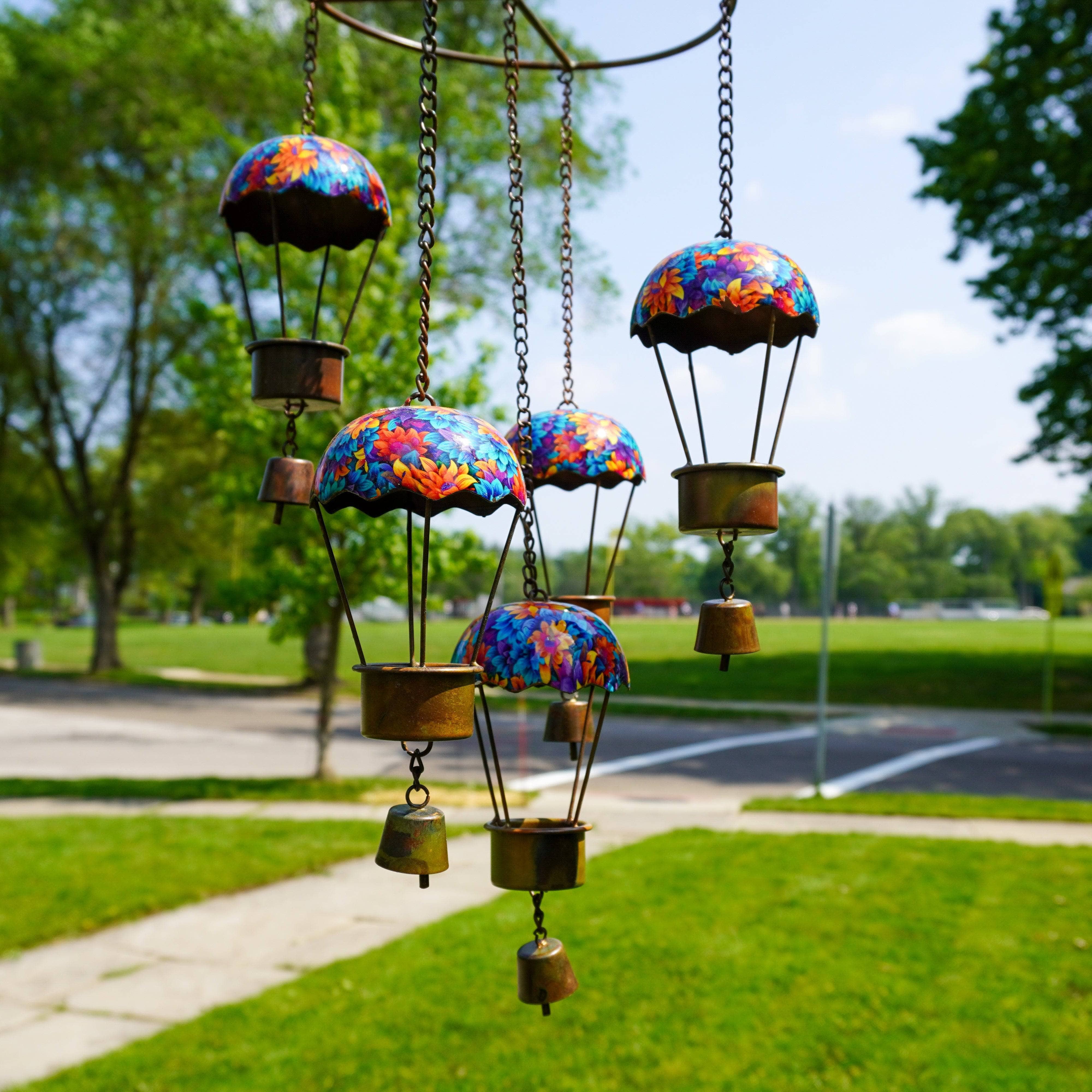 Floral Hot Air Balloon Nursery Mobile - Handmade Baby Crib Decor for Girls & Boys - Perfect for Baby Showers, Birthdays & Nursery Room Decorations