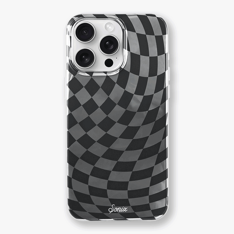 Checkmate Black/Silver MagSafe® Compatible iPhone Case - Slim Protective Cover for iPhone 12/13/14/15 Pro Max - Perfect for Work, Travel & Everyday Use