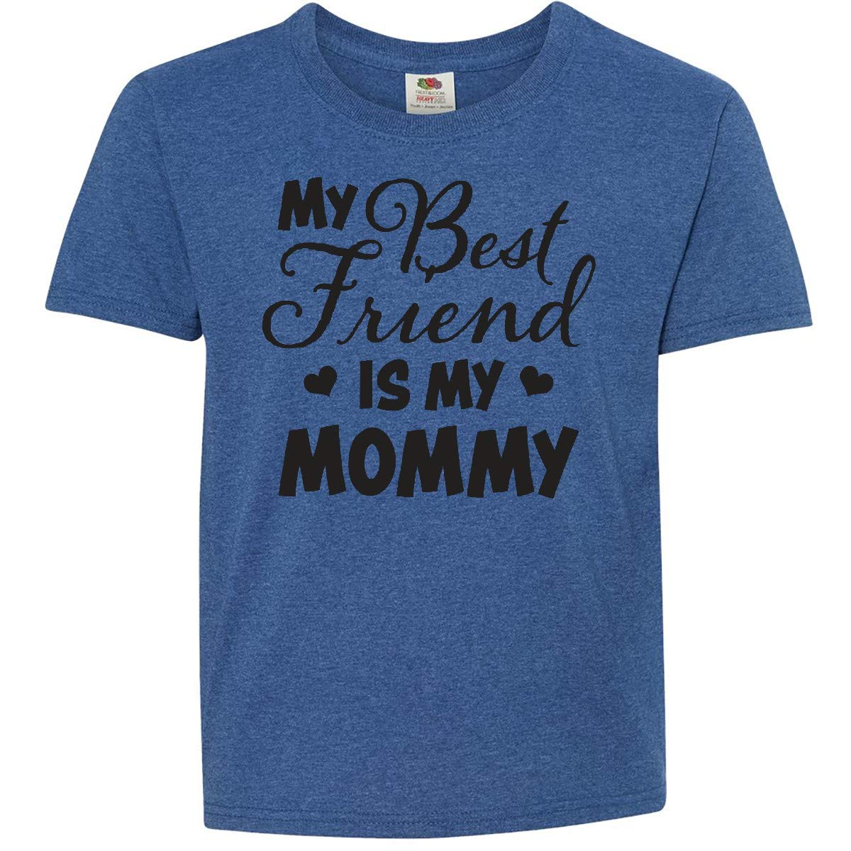 My Best Friend is My Mommy with Hearts Youth T-Shirt - Perfect for Mother's Day, Family Events & Heartwarming Gifts