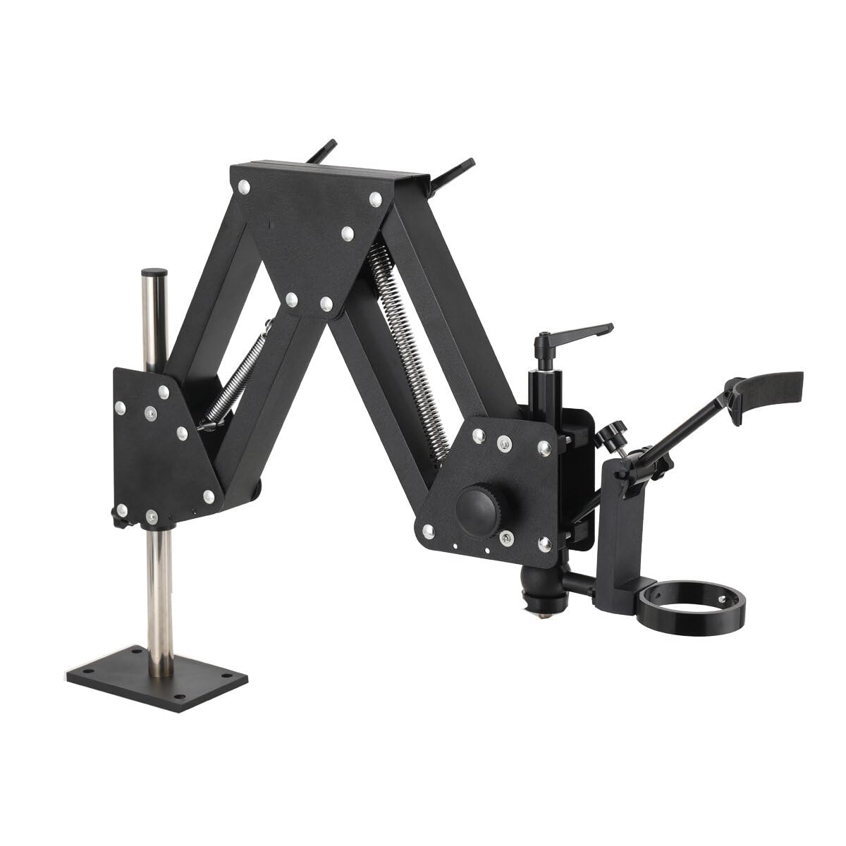 ECUTEE Multi-Directional Jewelry Microscope Stand - 85mm Hole Bracket for Diamond Inlay & Micro-Insert Work | Perfect for Jewelry Making, Watch Repair & Gemstone Setting