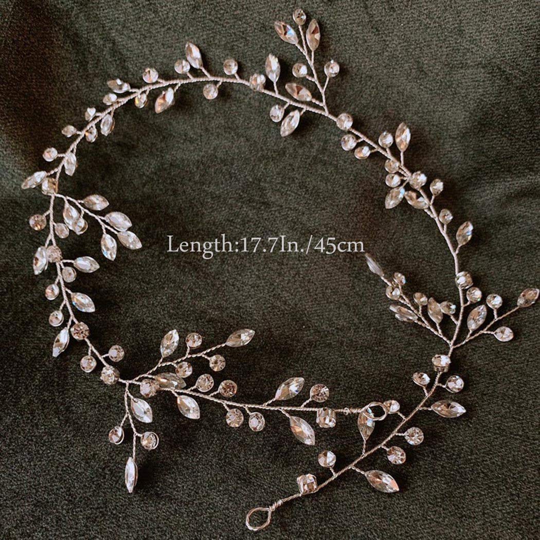 Crystal Bridal Hair Vine - Silver Wedding Hair Accessory for Bride