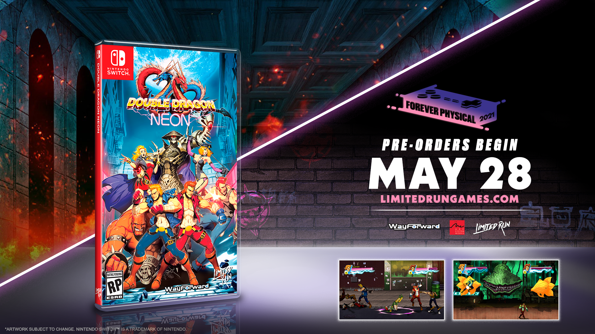 Double Dragon Neon - Limited Run #108 Nintendo Switch Game | Retro Beat 'Em Up Action for Classic Gaming Enthusiasts | Perfect for Nostalgic Multiplayer Battles