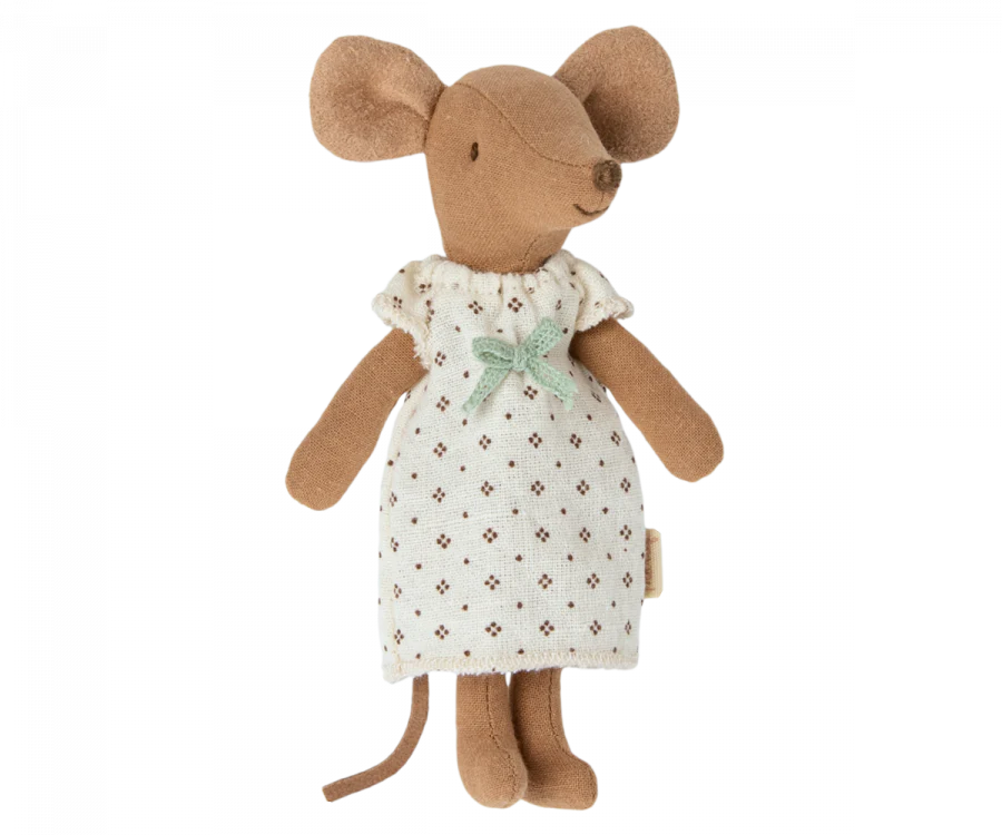 Big Sister Mouse in Matchbox - Miniature Collectible Toy for Kids & Adults - Perfect for Dollhouse Decor, Gift Giving & Collectors Display