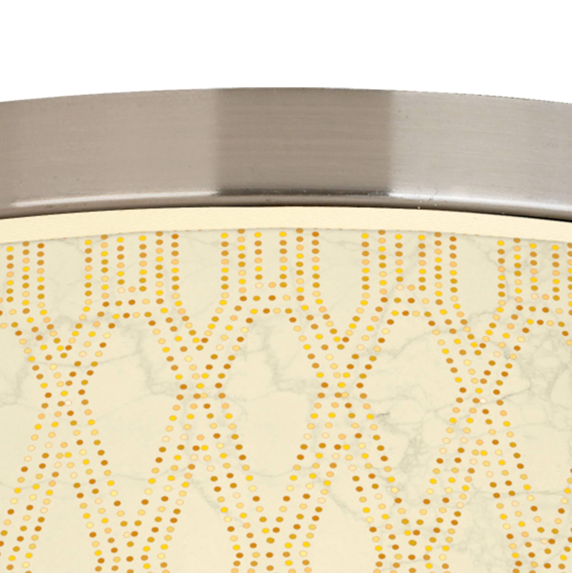 Roman Pebbles Giclee Print Energy Efficient LED Ceiling Light with Fabric Shade - Perfect for Living Room, Bedroom & Dining Room Lighting