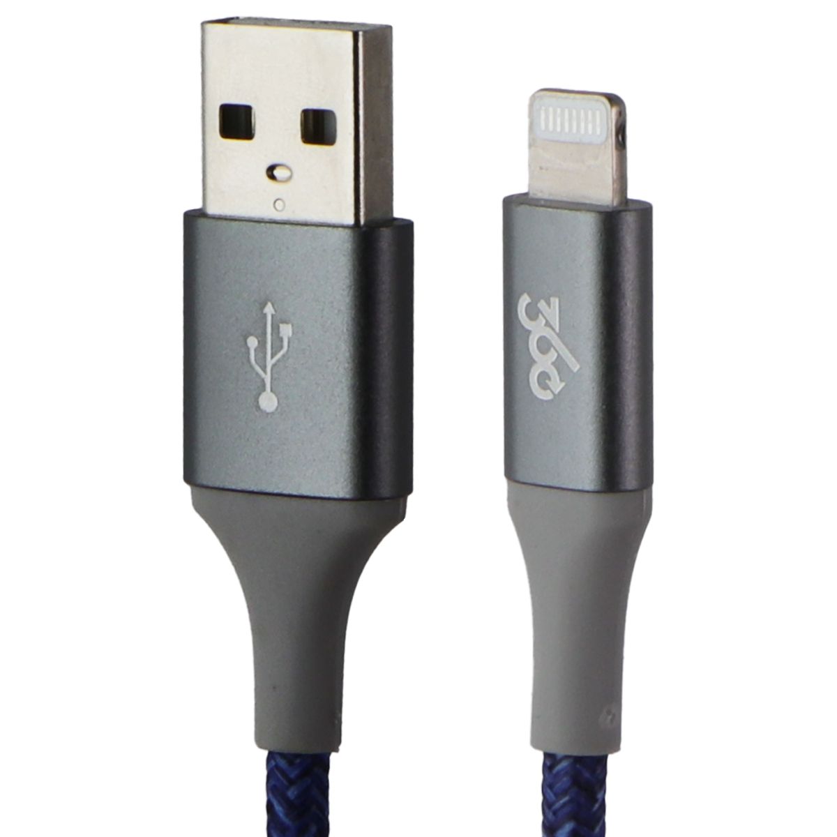 360 Electrical Habitat 8 Ft Braided Kevlar USB to Lightning Cable - Durable Fast Charging Cord for iPhone 14/13/12/11/X/8/7 - Perfect for Home, Office & Travel Use