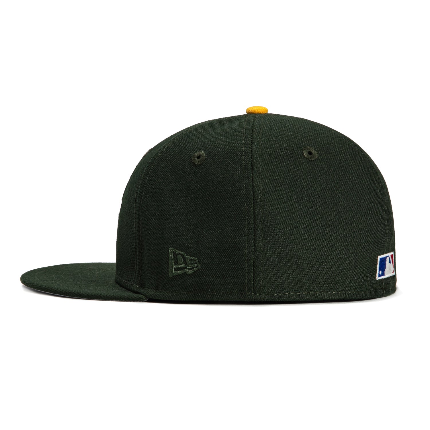 New Era 59Fifty Glow in The Dark Chain Stitch Oakland Athletics MLB Baseball Cap with Battle of The Bay Patch - Green | Official Licensed Hat for Baseball Games, Streetwear & Fan Collections