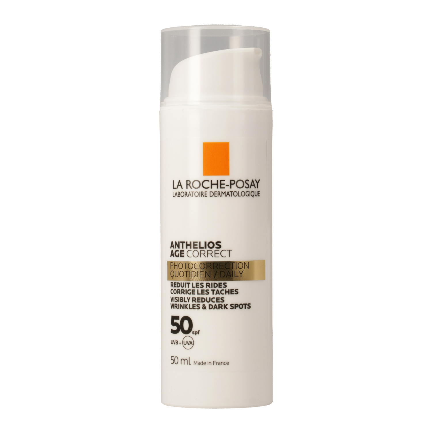 La Roche-Posay Anthelios Age Correct Anti-Aging Sunscreen SPF 50 - Broad Spectrum Face Moisturizer with Antioxidants - Perfect for Daily Use, Travel & Outdoor Activities