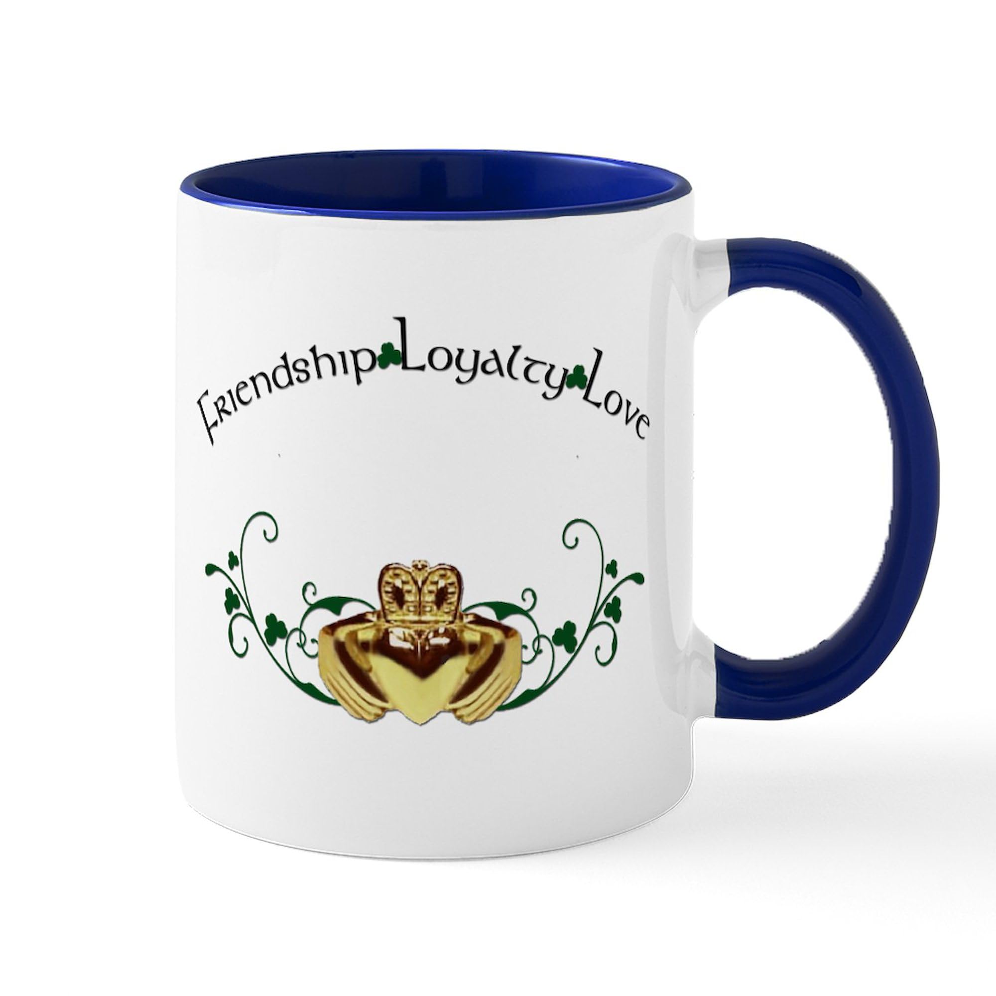 Irish Claddagh Ceramic Coffee Mug 11 oz (325 ml) - Perfect for St. Patrick's Day, Gifts & Home Decor