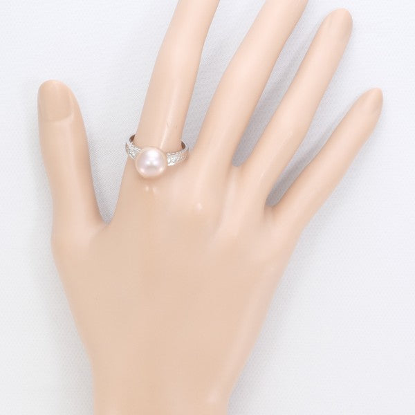 18K White Gold Pearl Diamond Ring for Women - Elegant Bridal Jewelry, Anniversary Gift, Wedding Band, Engagement Ring - Perfect for Special Occasions & Everyday Luxury