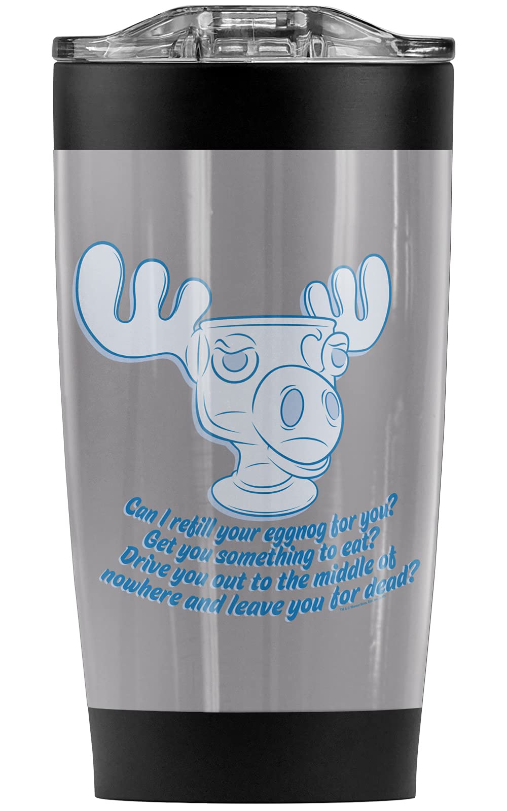 Logovision Christmas Vacation Moose Mug - 20oz Stainless Steel Vacuum Insulated Tumbler with Leakproof Sliding Lid | Double Wall Thermal Coffee Travel Cup for Hot & Cold Beverages | Perfect for Holiday Gifts, Office Use & Outdoor Adventures