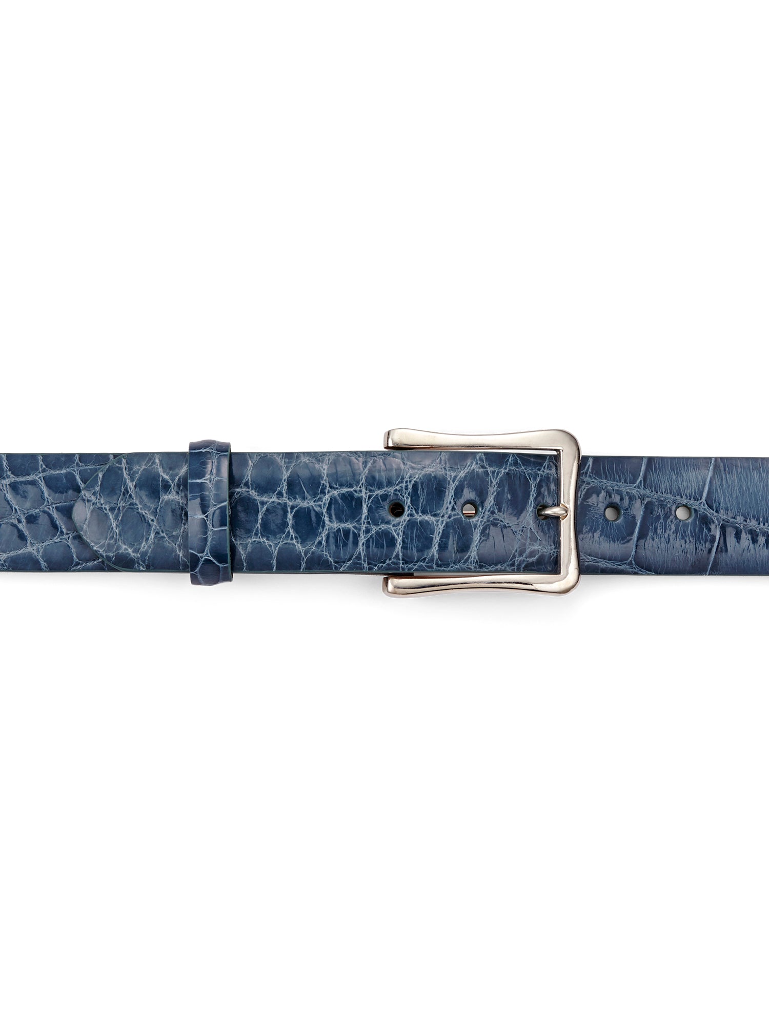 Cheri Gator Genuine Leather Belt with Silver Buckle for Men - Stylish Western Cowboy Accessory for Jeans & Casual Wear