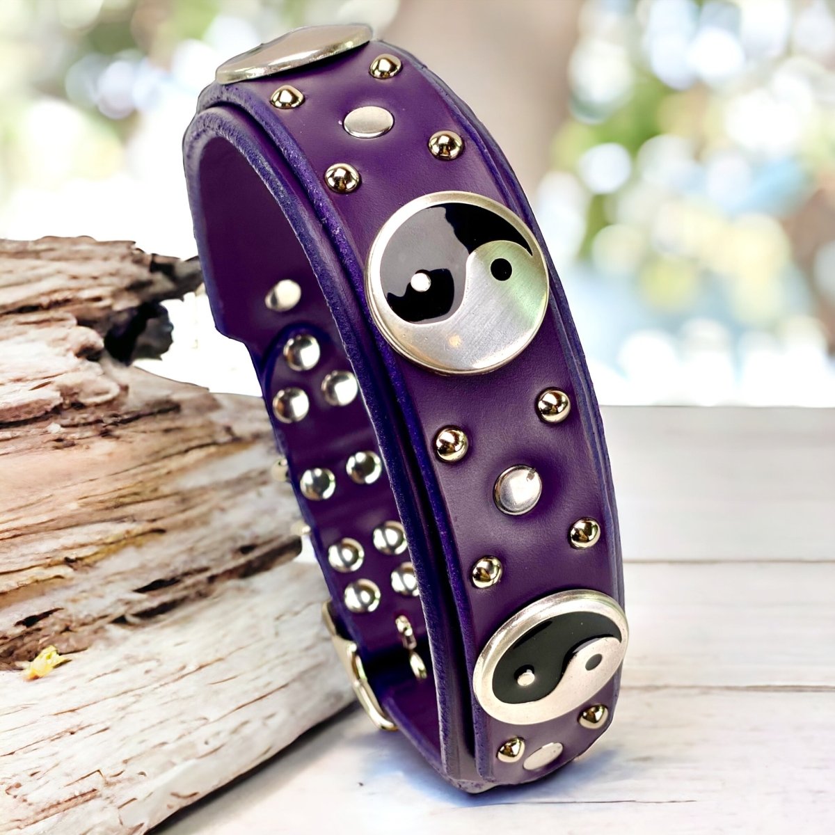 Premium Harmony Leather Dog Collar - Adjustable & Durable Pet Collar for Small Medium Large Dogs - Perfect for Daily Walks, Training & Outdoor Adventures