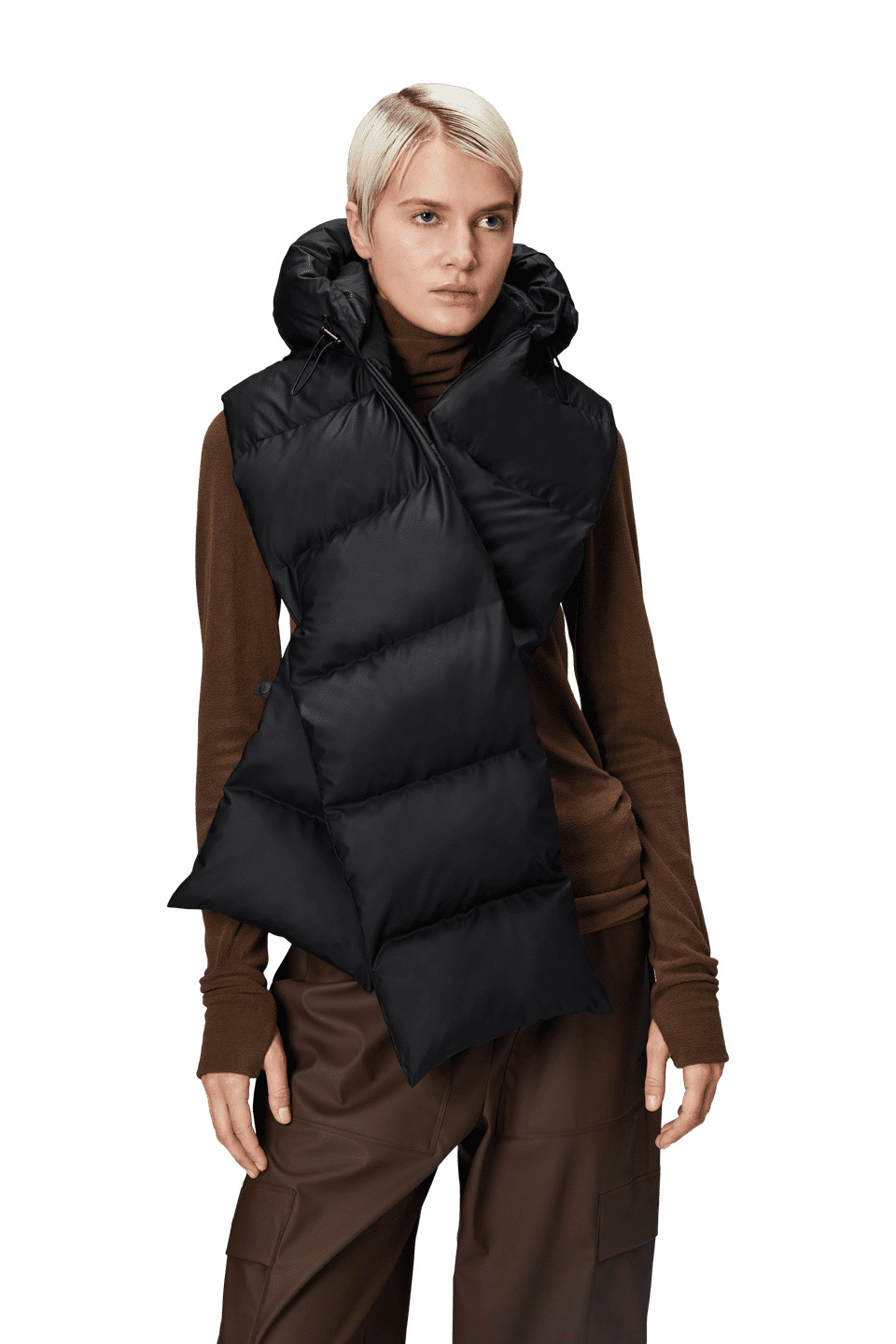 Rains Alta Vision Puffer Hood W3T3 - Waterproof Winter Jacket for Men & Women | Warm Insulated Coat for Outdoor Activities, Hiking & Snow Sports