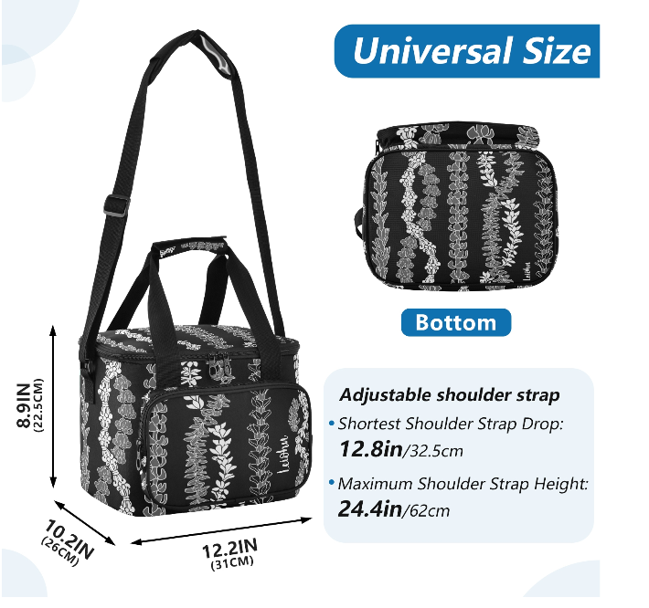 Insulated Cooler Bag - Premium Leak-Proof & Durable for Picnics, Beach Trips & Outdoor Adventures | Forever Lei 'Ele'ele