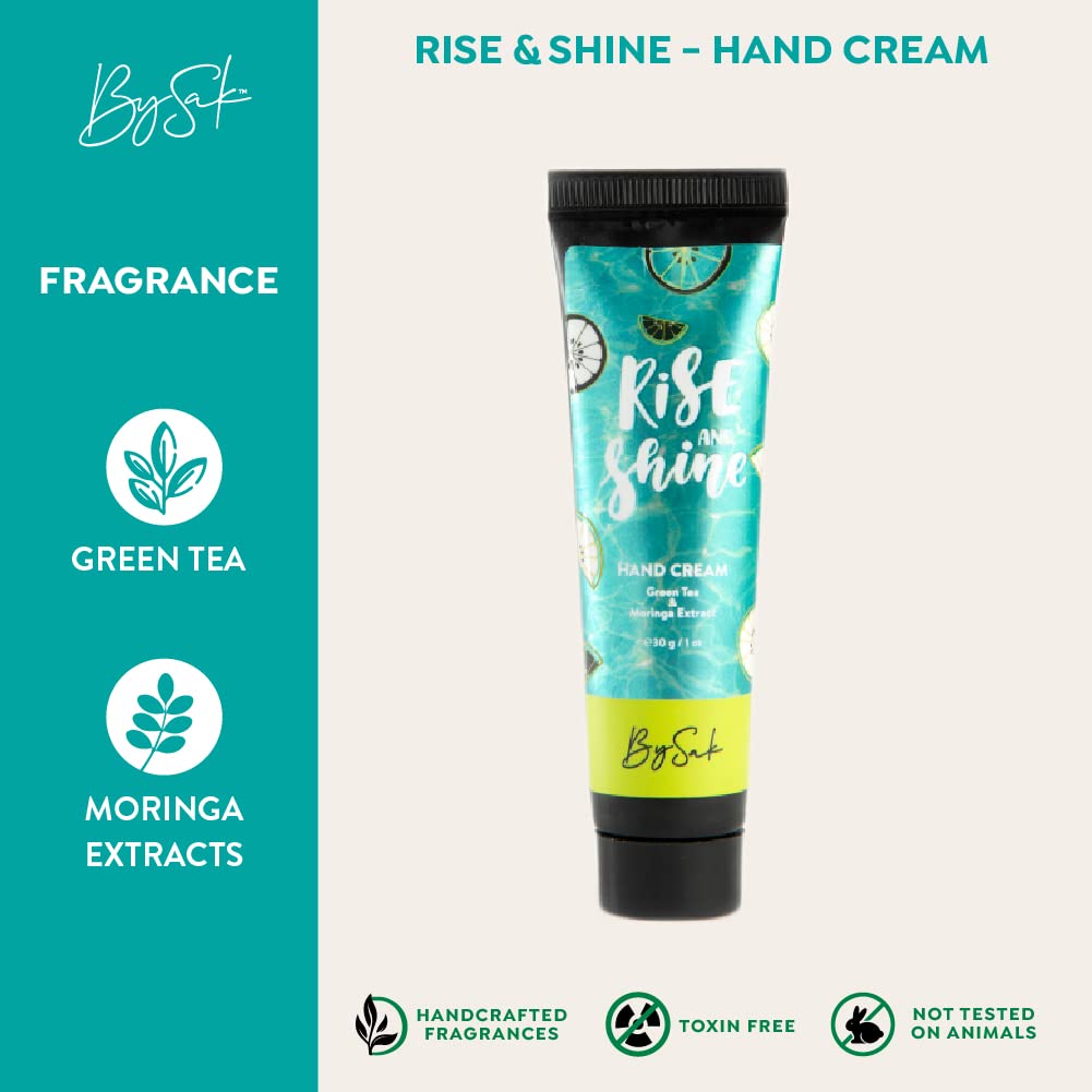 BySak Rise And Shine Hand Cream for Men & Women - Moisturizing Dry Skin Treatment | Non-Sticky, Non-Greasy Formula | Vegan & Cruelty-Free | 30g | Perfect for Office, Travel & Daily Hydration
