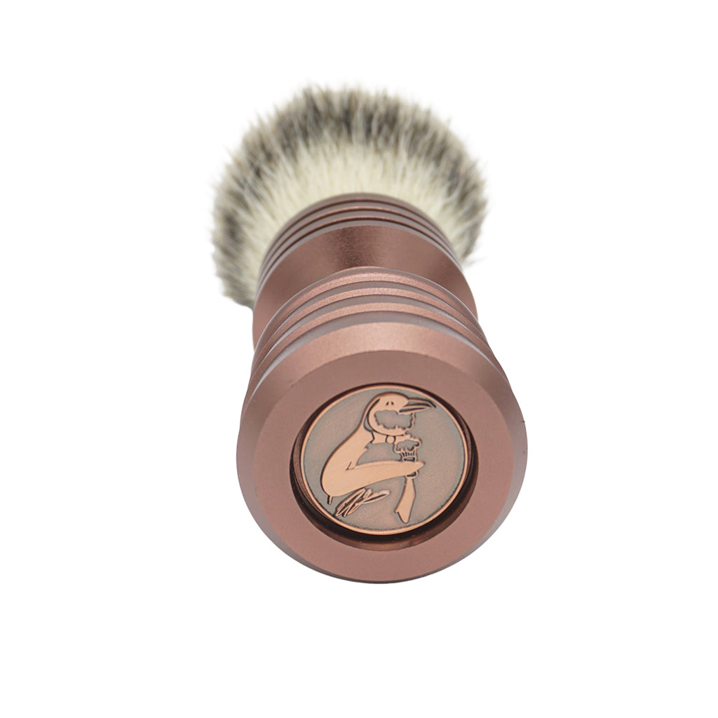 23mm Mühle STF Large Shaving Brush with AP Shave Co. Alumihandle - Bronze Matte Finish - Perfect for Wet Shaving & Grooming Routine