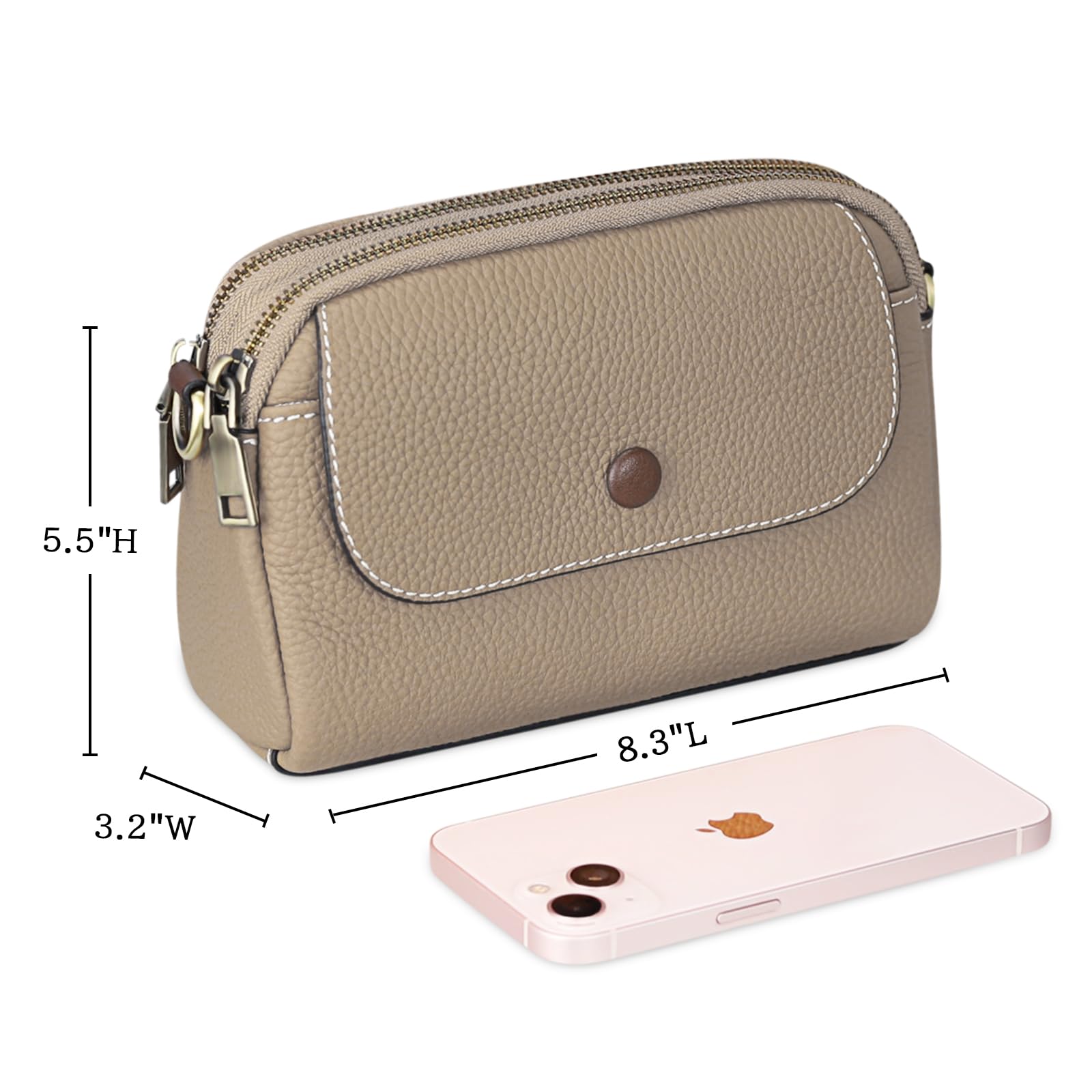 FUKUYIN Genuine Leather Crossbody Bags for Women - Small Hobo Purse Shoulder Handbag, Perfect for Travel, Shopping & Everyday Use