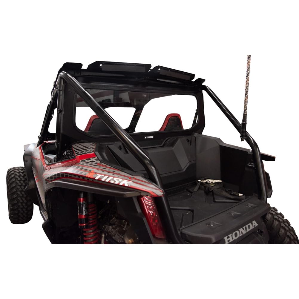 Tusk UTV Rear Glass Window Replacement for Honda Talon 1000R Fox Live Valve (2021-2024 Models) - Durable Rear Windshield for Off-Road Adventures & Trail Riding