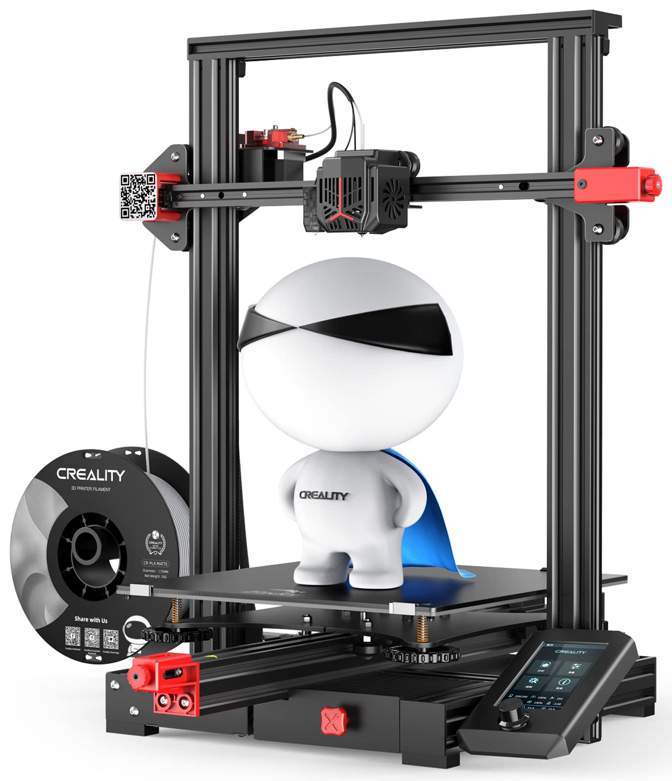 Creality Ender 3 Max Neo 3D Printer with CR Touch Auto Leveling | Dual Z-Axis & Full-Metal Extruder | Silent Mainboard & Filament Sensor | Large Print Size 11.8x11.8x12.6in | Perfect for Home DIY, Prototyping & Educational Projects