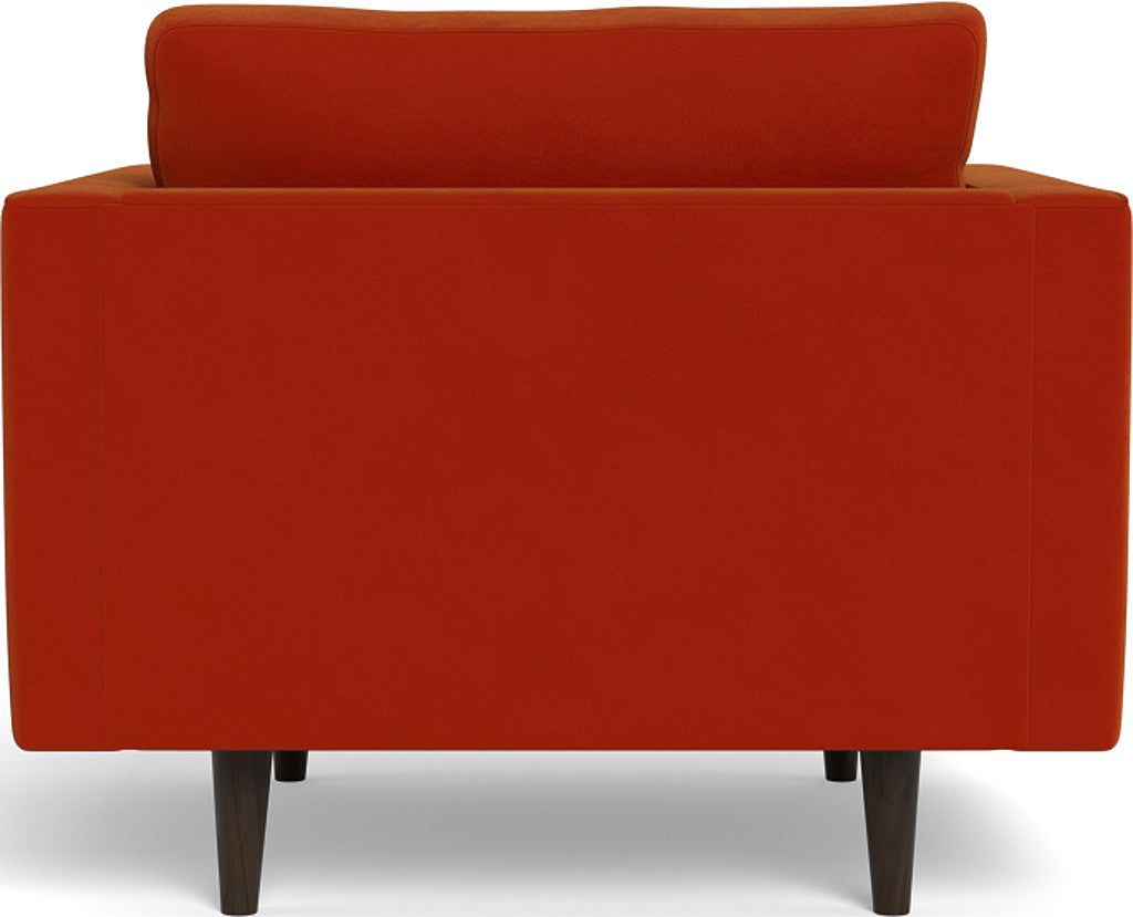 Ladybird 42 Arm Chair - Modern Accent Chair for Living Room, Bedroom & Office - Comfortable Upholstered Lounge Chair with Wooden Legs