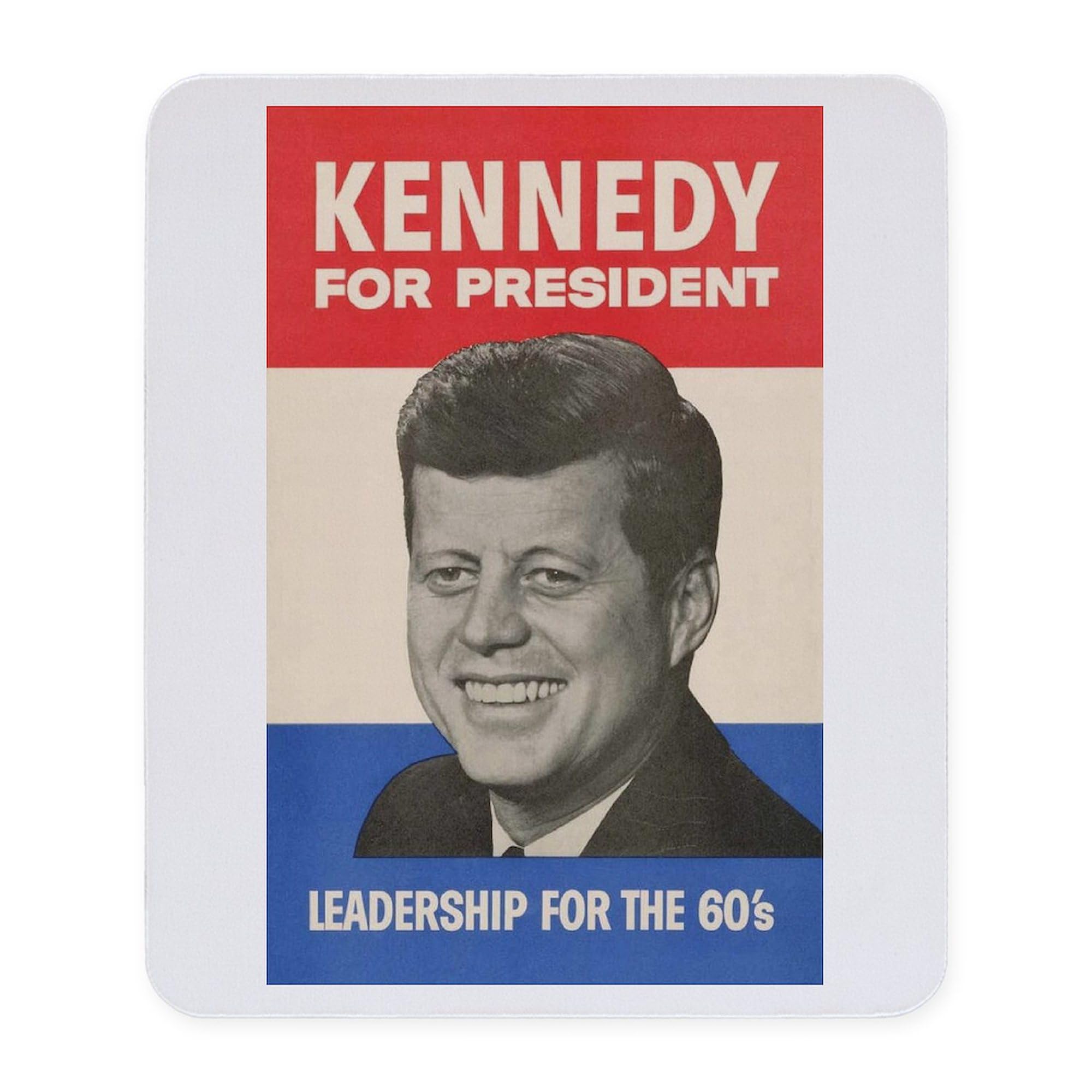 Non-Slip Rubber Gaming Mouse Pad with JFK '60 Design - Perfect for Office, Home & Gaming Setups | CafePress