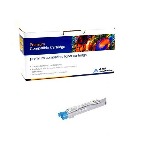 High-Yield AIM Compatible Replacement Toner Cartridge for Dell 5100 (8000 Pages, Cyan, H7029) - Perfect for Office Printing & Business Documents