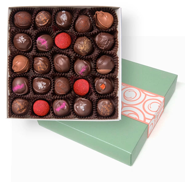 Premium 25-Piece Box of Fresh Chocolate Truffles - Deluxe Gourmet Gift for Mother's Day, Valentine's & Special Occasions - Perfect for Romantic Gifts, Birthday Surprises & Holiday Celebrations