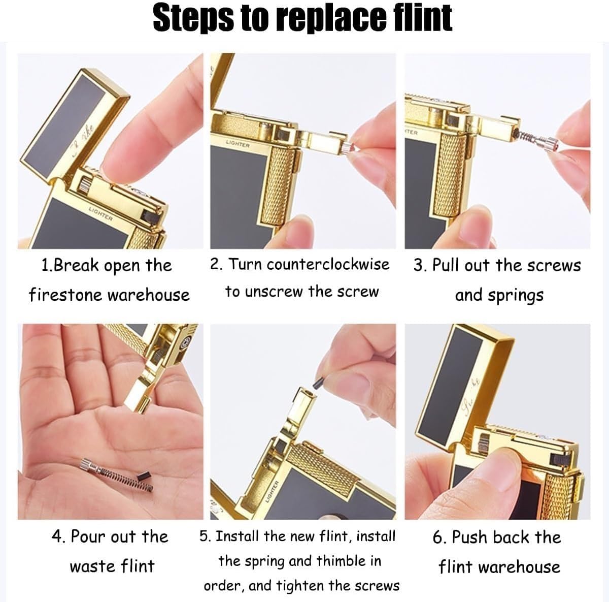 Windproof Dual Flame Butane Lighter - Jet & Soft Flame Adjustable Torch Lighter with Refillable Tank & Metal Body - Perfect for Outdoor Camping, BBQ, Cigars & Gifts for Men (Silver)