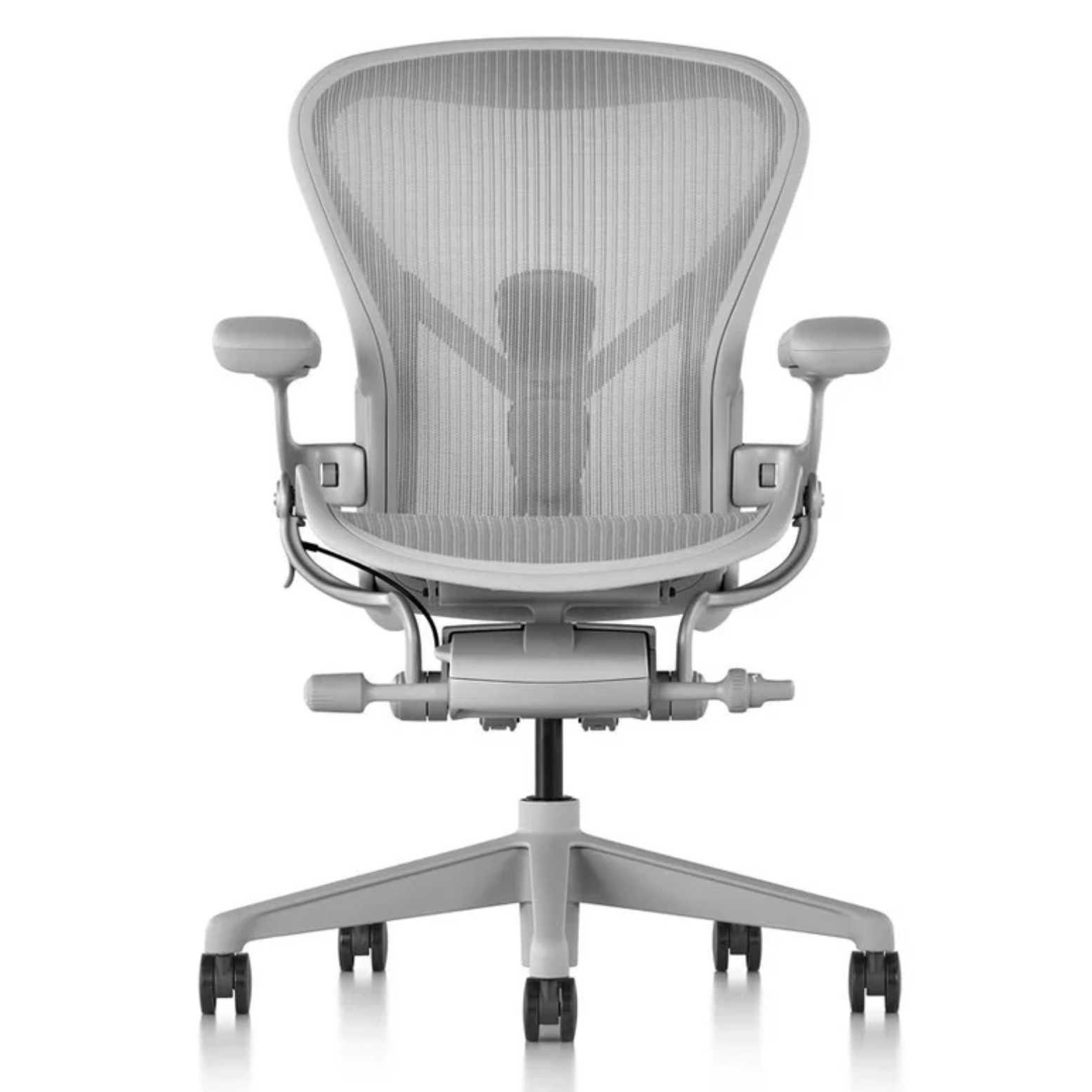 Herman Miller Aeron Chair Remastered - Ergonomic Office Chair with Adjustable Lumbar Support - Mineral Satin Finish - Perfect for Home Office, Gaming Setup & Workspace Comfort