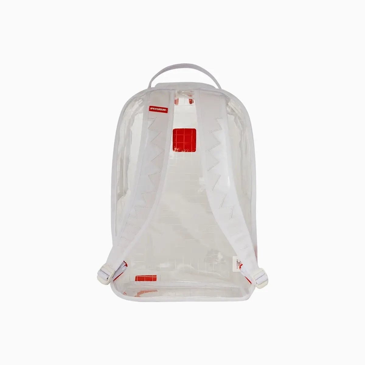 Clear Vision Sharks In Paris 100 All Clear Deluxe Backpack - Stylish Transparent School Bag for Students & Travelers