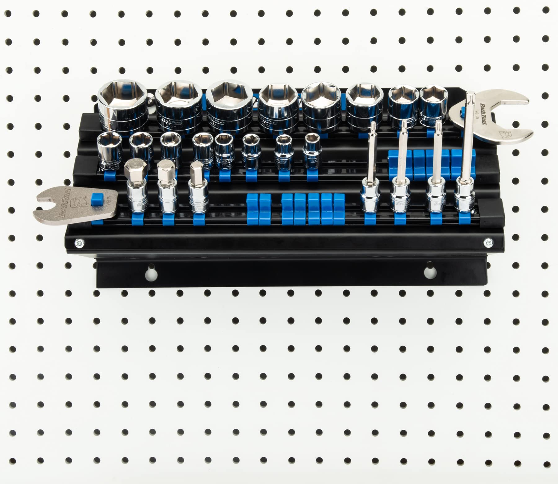 Park Tool JH-3 Wall-Mounted Socket Bit and Torque Tool Organizer | Bike Repair Tool Storage | Perfect for Home Garage & Professional Bike Shops
