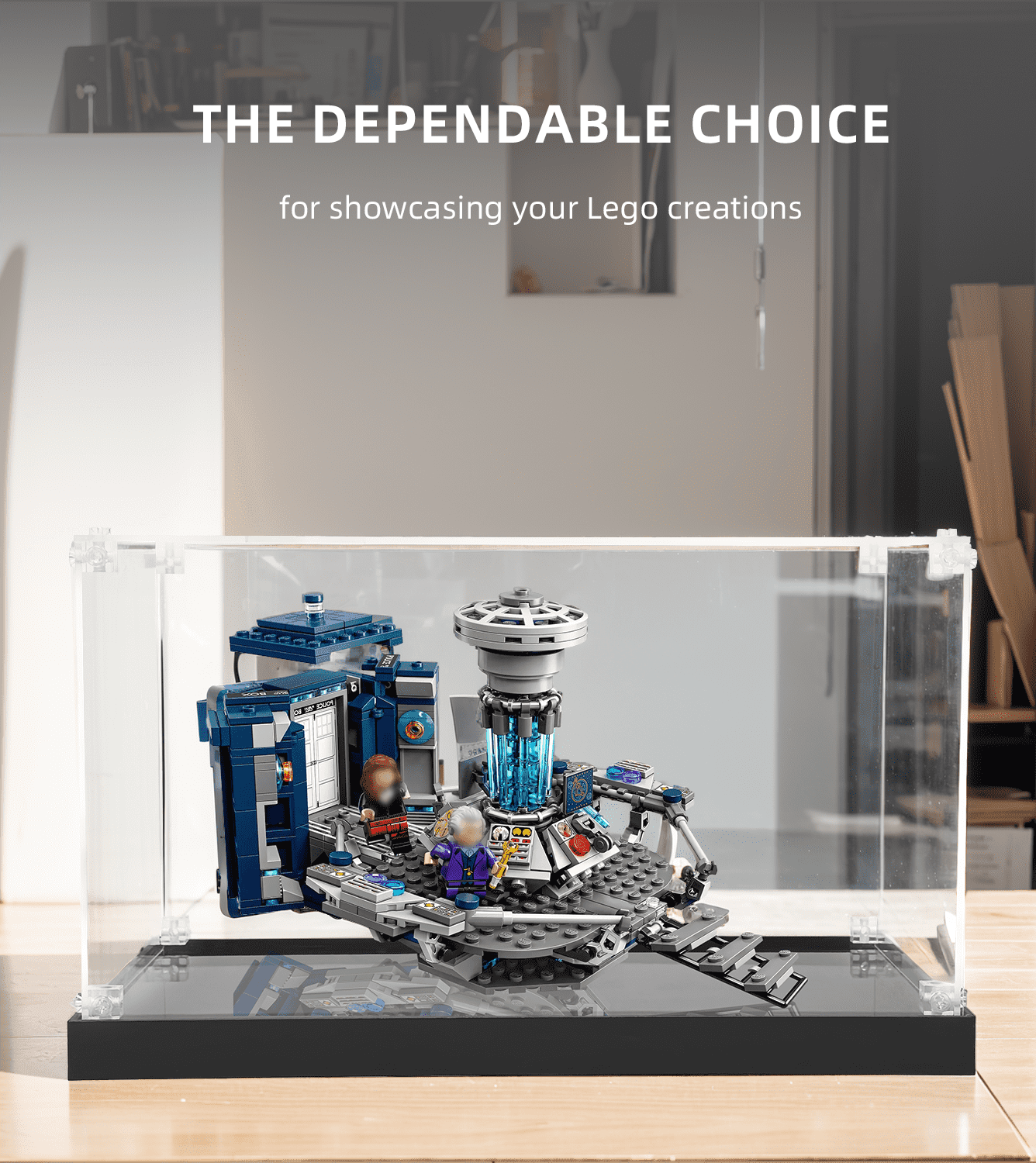 LEGO Ideas Doctor Who 21304 Display Case - Clear Acrylic Showcase for Collectible LEGO Sets - Perfect for Home Decor, Office Display & Gift Giving
