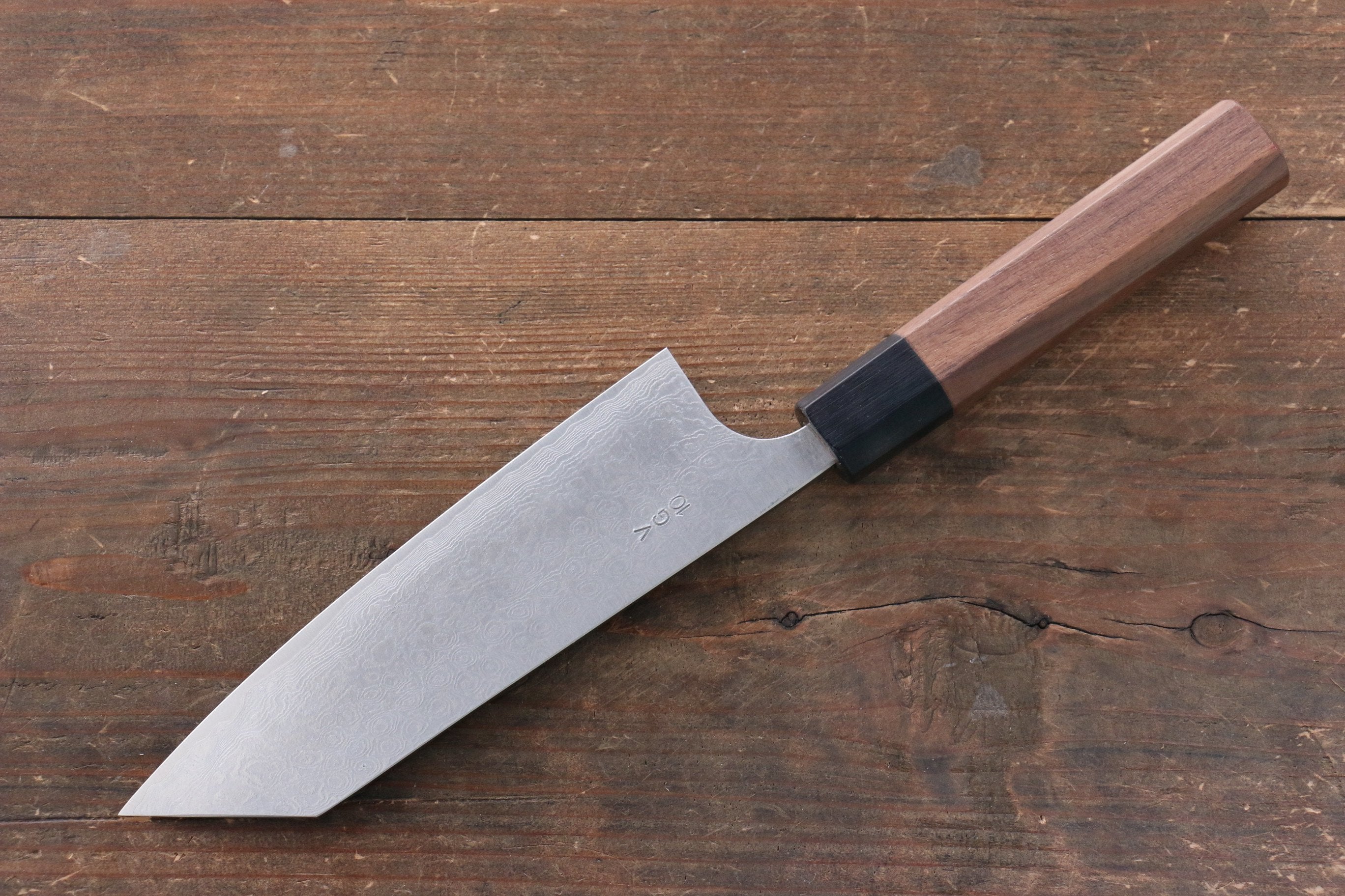 Nao Yamamoto VG10 Black Damascus Bunka Knife 165mm with Walnut Handle - Japanese Kitchen Knife for Slicing, Dicing, and Precision Cutting - Perfect for Home Chefs and Professional Kitchens