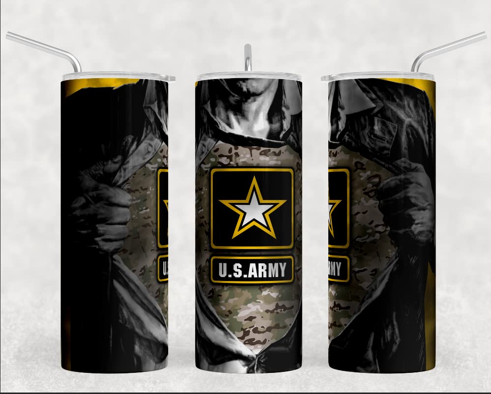 Military Tumbler Sublimation Prints - Ready to Press Heat Transfer Bundle for Custom Insulated Cups, Tumblers & Drinkware - Perfect for DIY Crafts, Gifts & Personalized Drink Containers