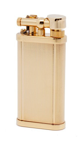 Dunhill Unique Lines Gold Plated Luxury Lighter - Premium Windproof Butane Lighter for Cigars, Cigarettes & Outdoor Use - Elegant Gift for Men & Collectors