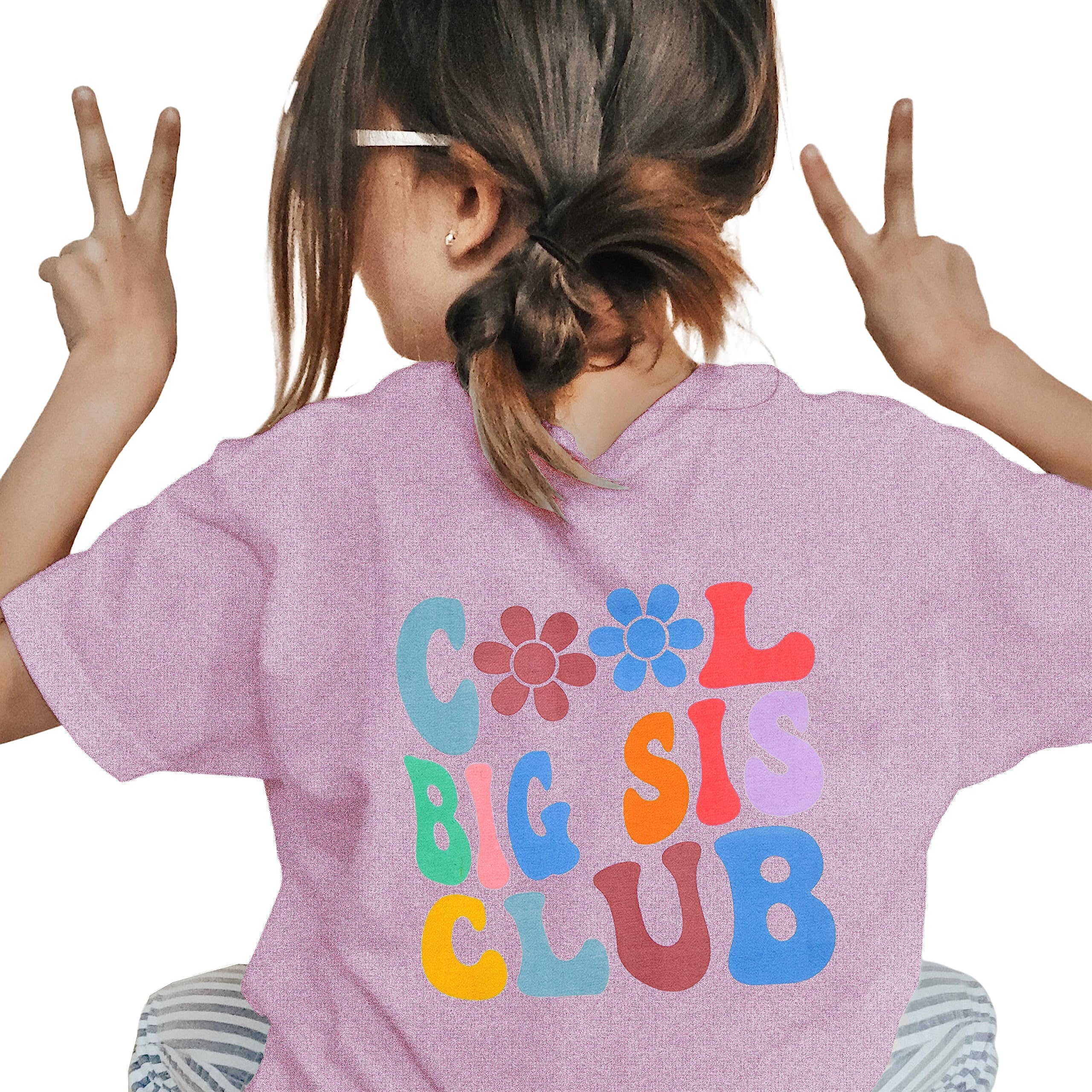 Cool Big Sis Club Printed Shirt - Toddler Girls Outfit for Sibling Announcement
