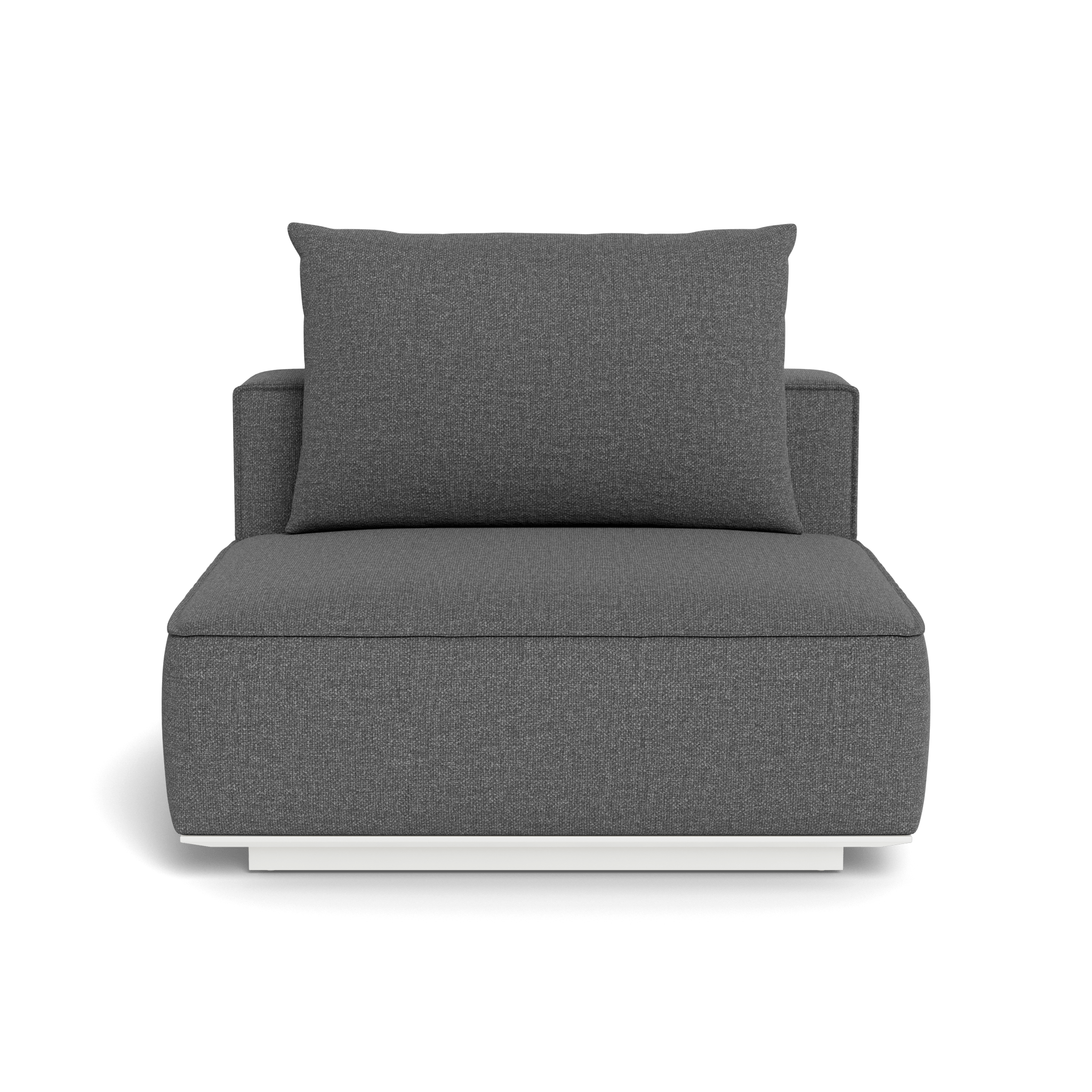 Santorini Outdoor Armless Single Chair - Patio Lounge Chair for Poolside, Garden, and Backyard Relaxation