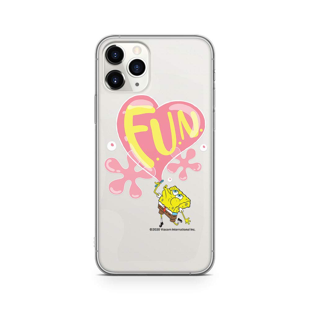 ERT GROUP SpongeBob 003 Colorful Phone Case for iPhone 11 Pro Max - Durable Protective Cover with Cartoon Design for Kids & Adults - Perfect for Daily Use, School, Work & Travel