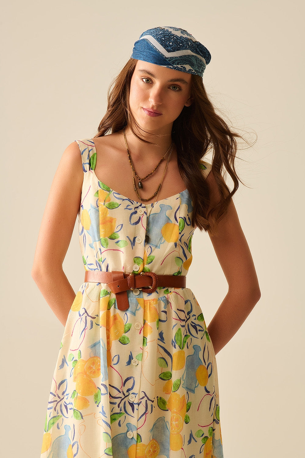 Strapless Maxi White Dress with Lemon Print - Perfect for Summer Beach Vacations, Weddings & Casual Outings