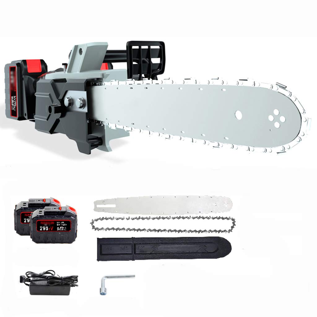 Wangzi 20V Cordless Chainsaw - 10-Inch Lithium Battery Electric Chain Saw with Brushless Motor, High Power for Tree Felling, Wood Cutting, Pruning & Firewood - Perfect for Yard Work, Landscaping & DIY Projects