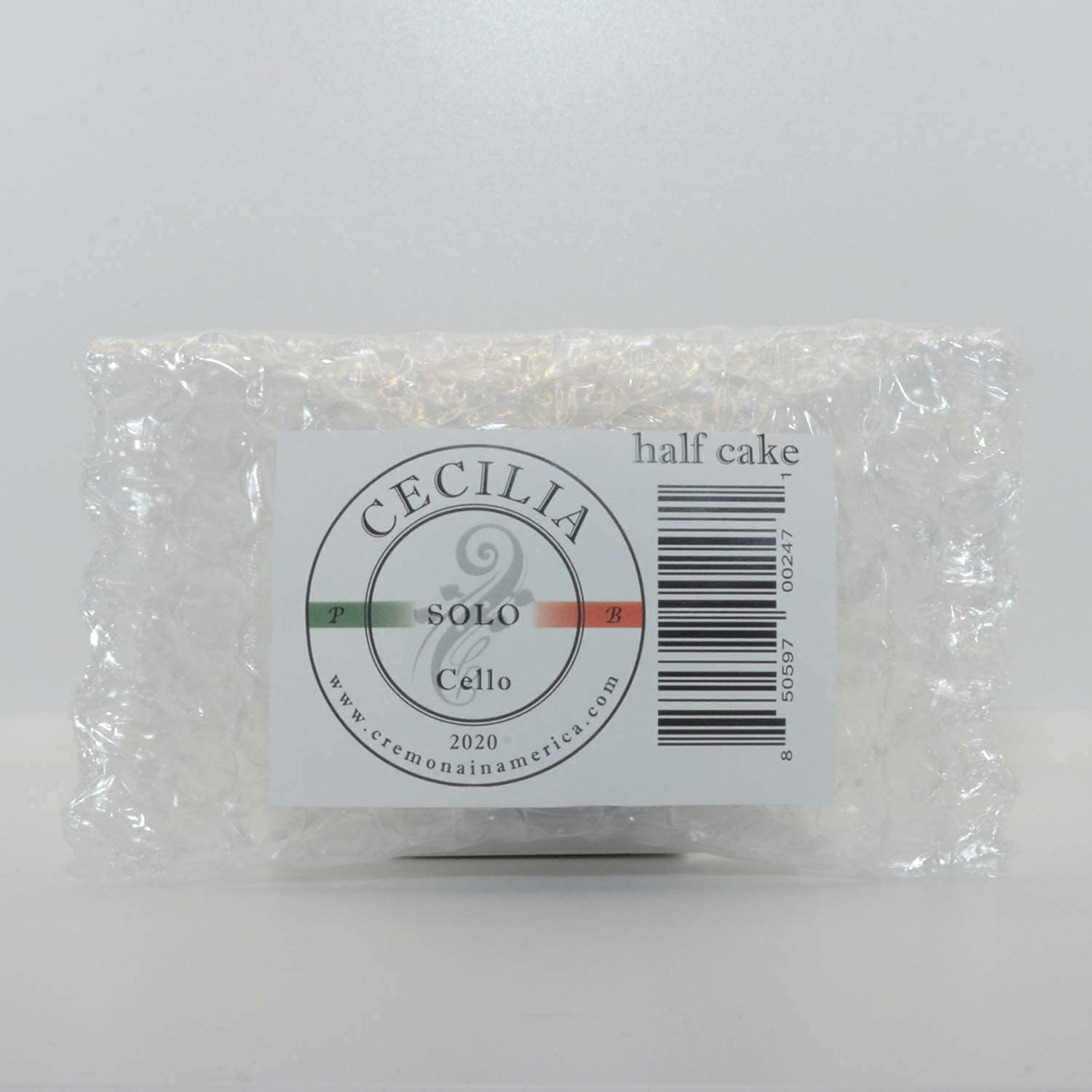 Premium CECILIA 'SOLO' Cello Rosin - Specially Formulated Rosin for Cello Bows (Mini Half Cake) - Ideal for Professional Musicians & Students for Smooth Bow Performance