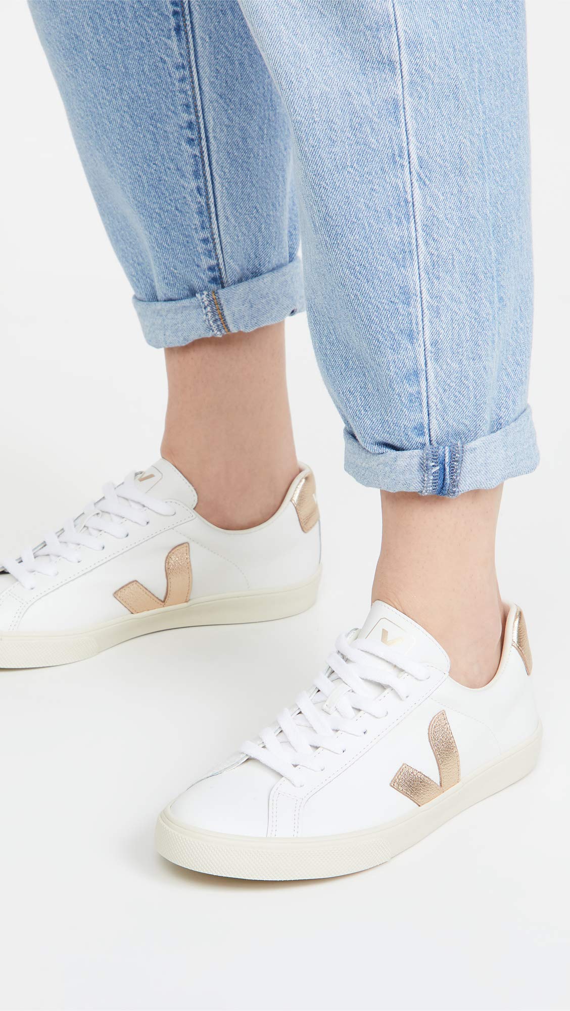 Veja Women's Campo Sneakers - White/Natural | Eco-Friendly Vegan Leather Casual Shoes for Women | Perfect for Everyday Wear, Work & Travel