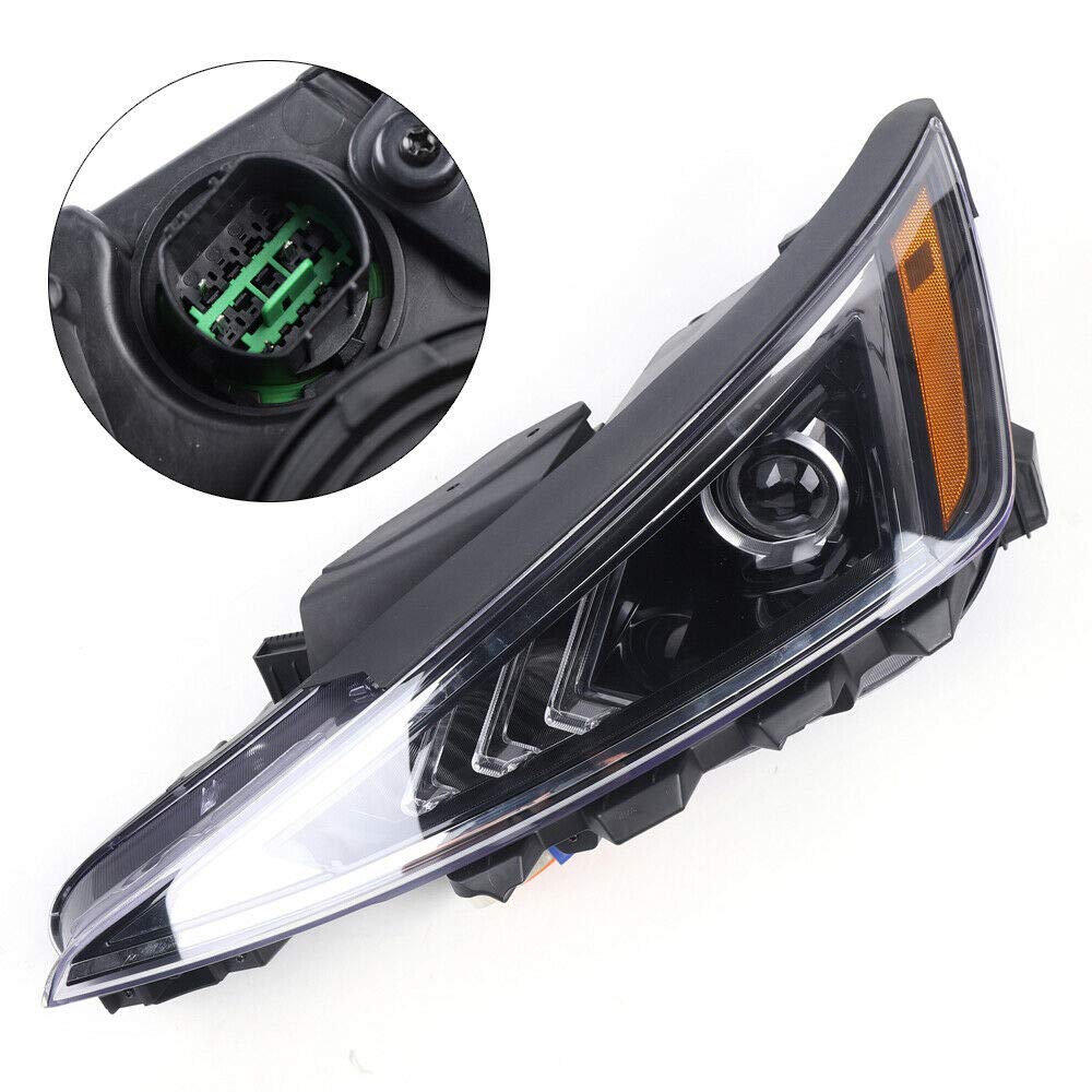 2019-2020 Hyundai Elantra Headlight Assembly Pair - Halogen Projector Headlamps Replacement for Driver & Passenger Side | Perfect for Night Driving & Foggy Conditions
