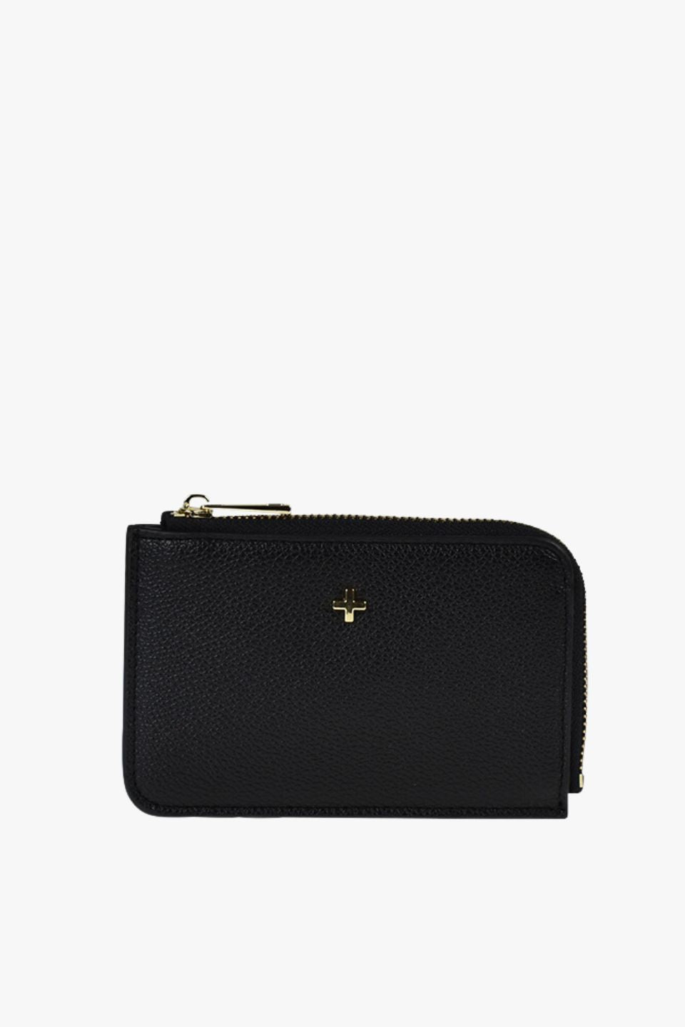 Fitz Black Pebble Vegan Leather Card Holder - Slim RFID Blocking Wallet for Men & Women - Perfect for Travel, Business & Everyday Use